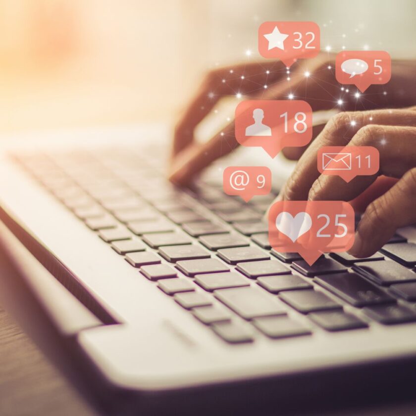 social media marketing concept