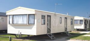 static caravan on a park
