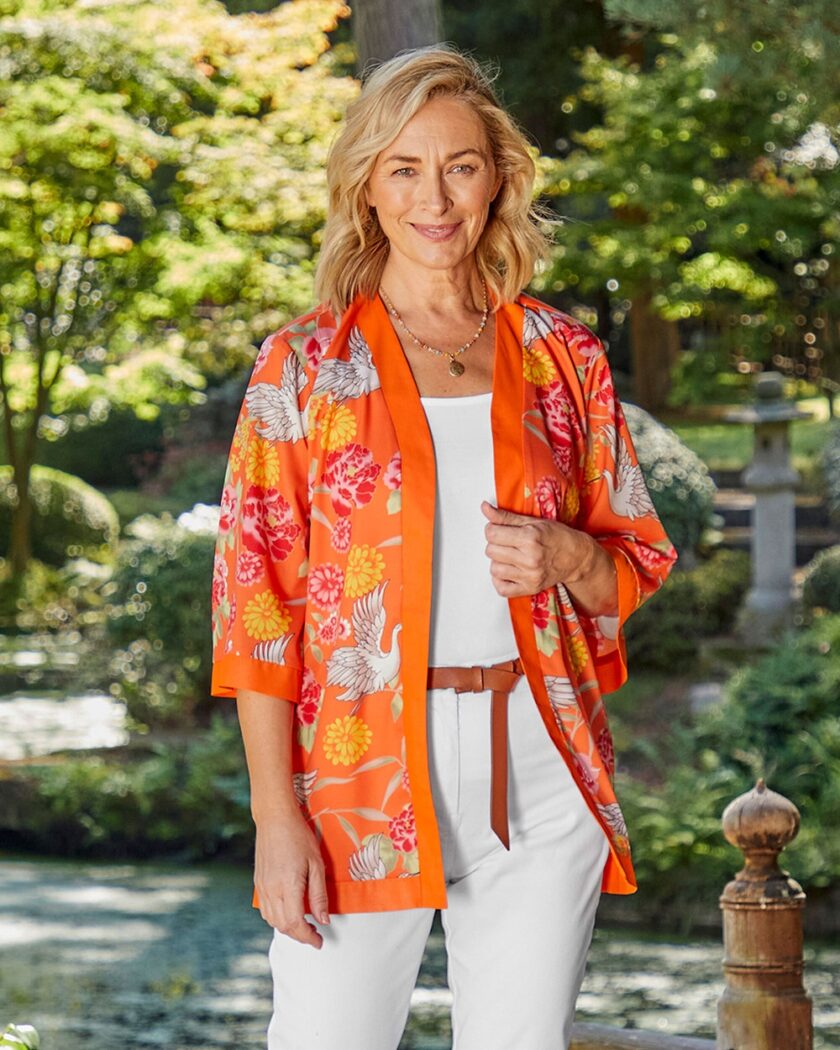 Kim Printed Kimono Cover Up