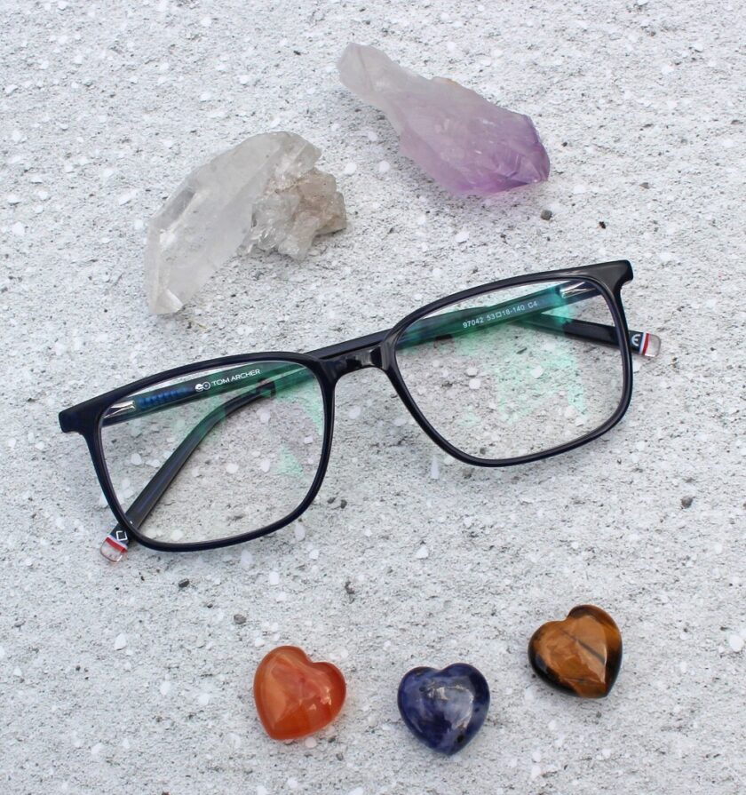 Blue Rimmed Rectangular Glasses from Specscart