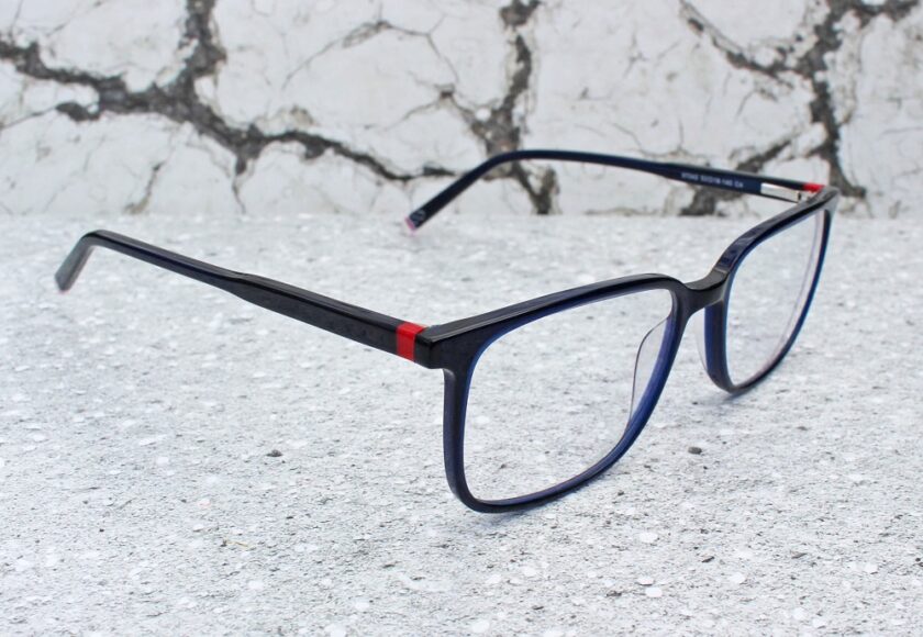 Blue Rimmed Rectangular Glasses from Specscart