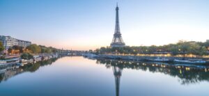 Paris and the eiffel tower