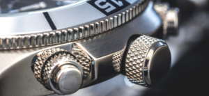 close up detail of a luxury watch