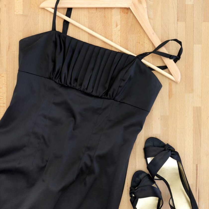 little black dress and shoes