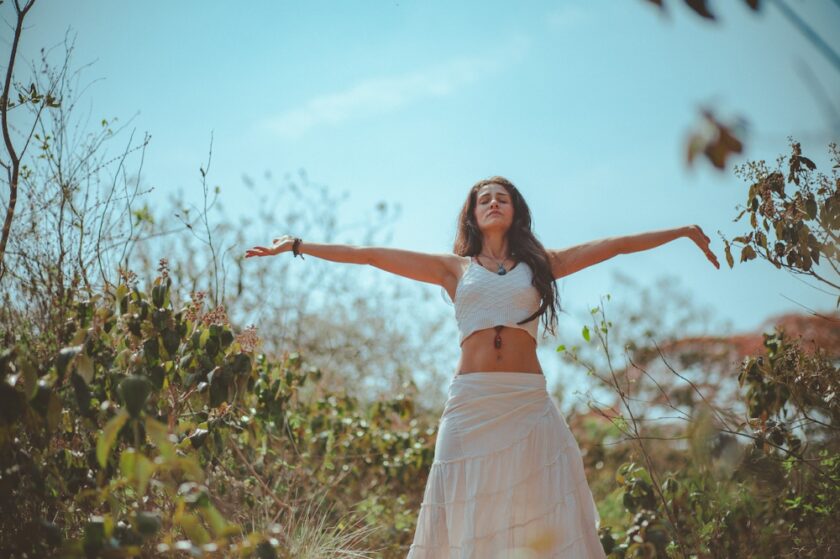 Woman that found inner balance and mental peace after addiction.
