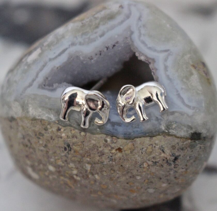 Boostology Recycled Silver Elephant Earrings 