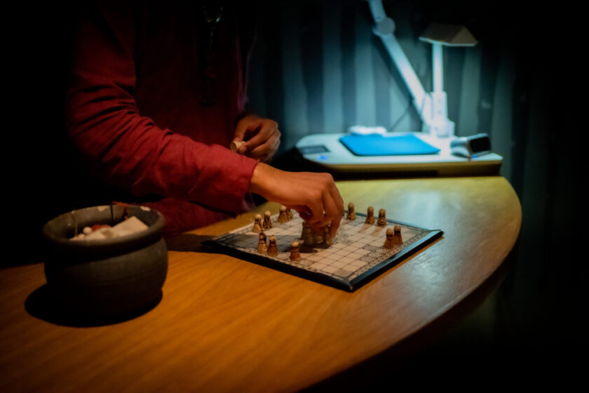 Viking playing Hnefatafl