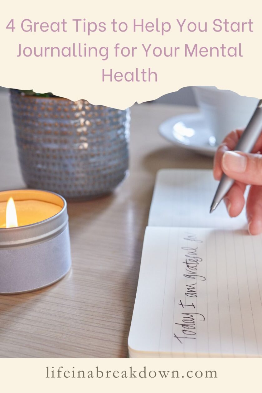 Are you thinking about starting to journal to help with your mental health? Then here are 4 great tips to help start you off.