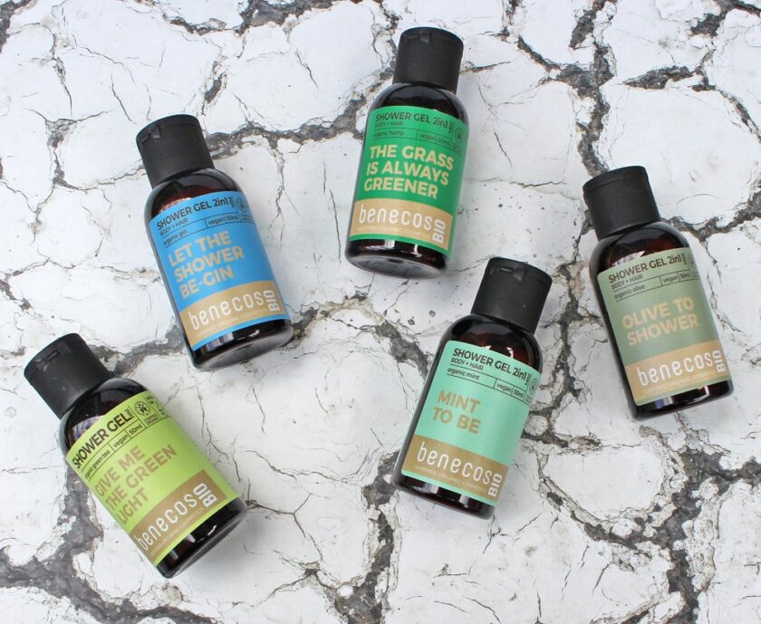 Benecos Foam Up Your Day Gift Set Flat Lay of Shower Gels