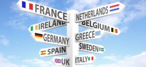 Europe signpost