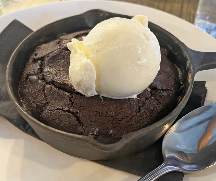 Three Horseshoes Leek Chocolate Brownie