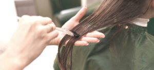 hair mask being applied to hair