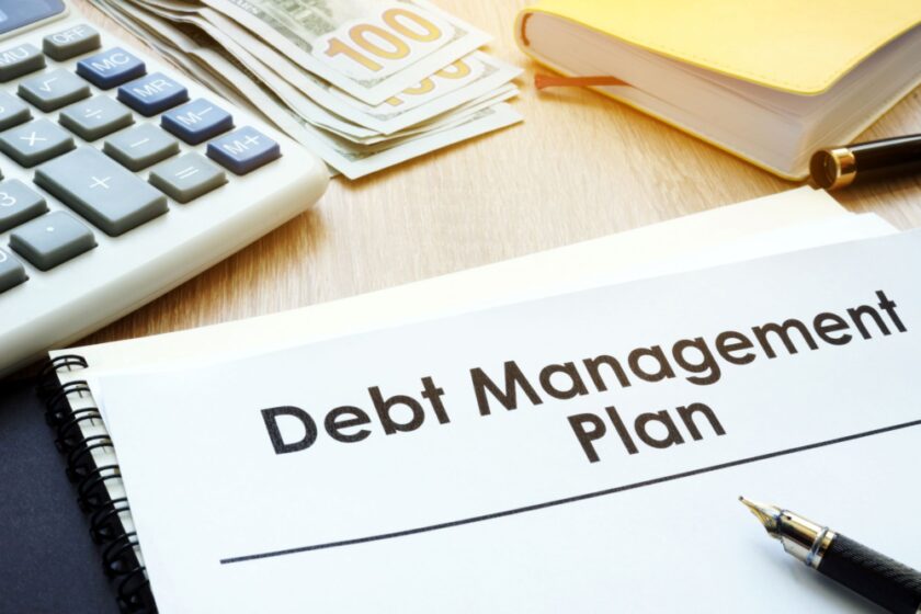 Debt Management Plan written on a piece of paper
