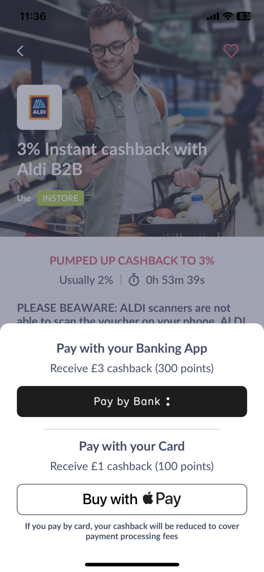 Aldi Cashback on JamDoughnut