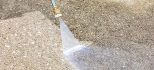 pressure washing a drive