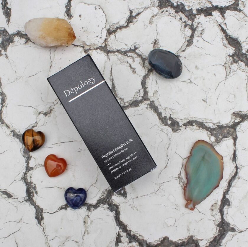 Depology Peptide Complex 10% Serum formulated with Argireline peptide in a box