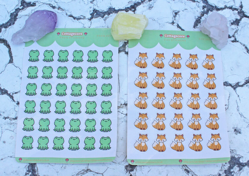 Glitters and Stickers Cottage Core Diary and Journal Sticker Sheets