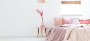 blush pink bedroom