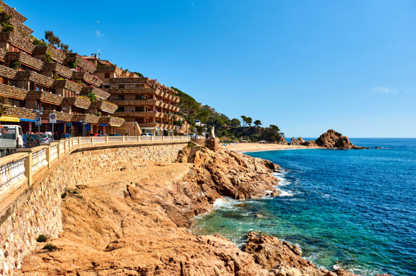 Spanish resort town of Tossa de Mar, Costa Brava, Catalonia. Spain