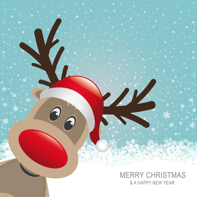 Reindeer christmas card
