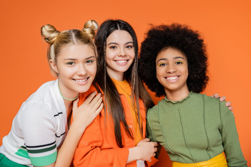 Three teenage girls