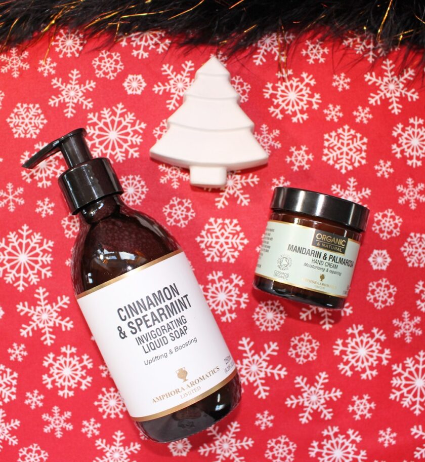 Amphora Aromatics Cinnamon and Spearmint Soap and Mandarin and Palmarosa Handcream Out of Packaging