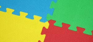 colourful childs play mat