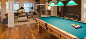pool table in a home