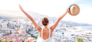 woman travelling in monaco