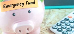 emergency fund on a piggy bank