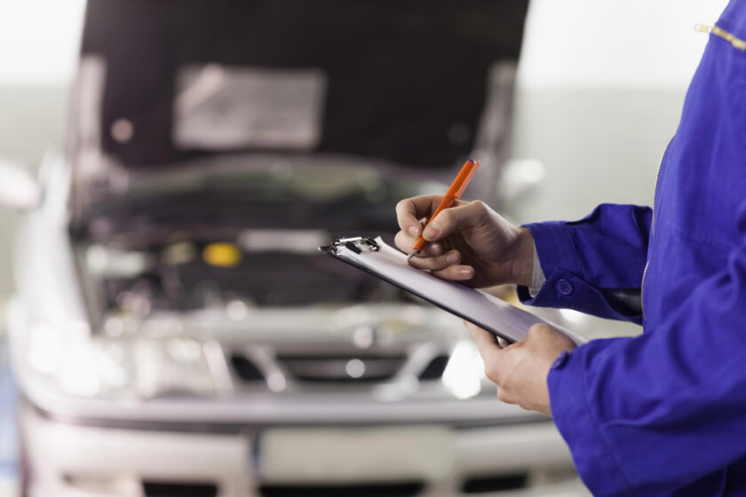 Man working in a garage