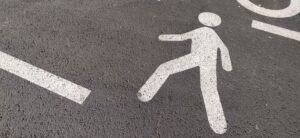 pedestrian sign on a street