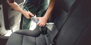 Car care concept, detailing and cleaning of interior