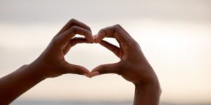 Hands in a heart shape