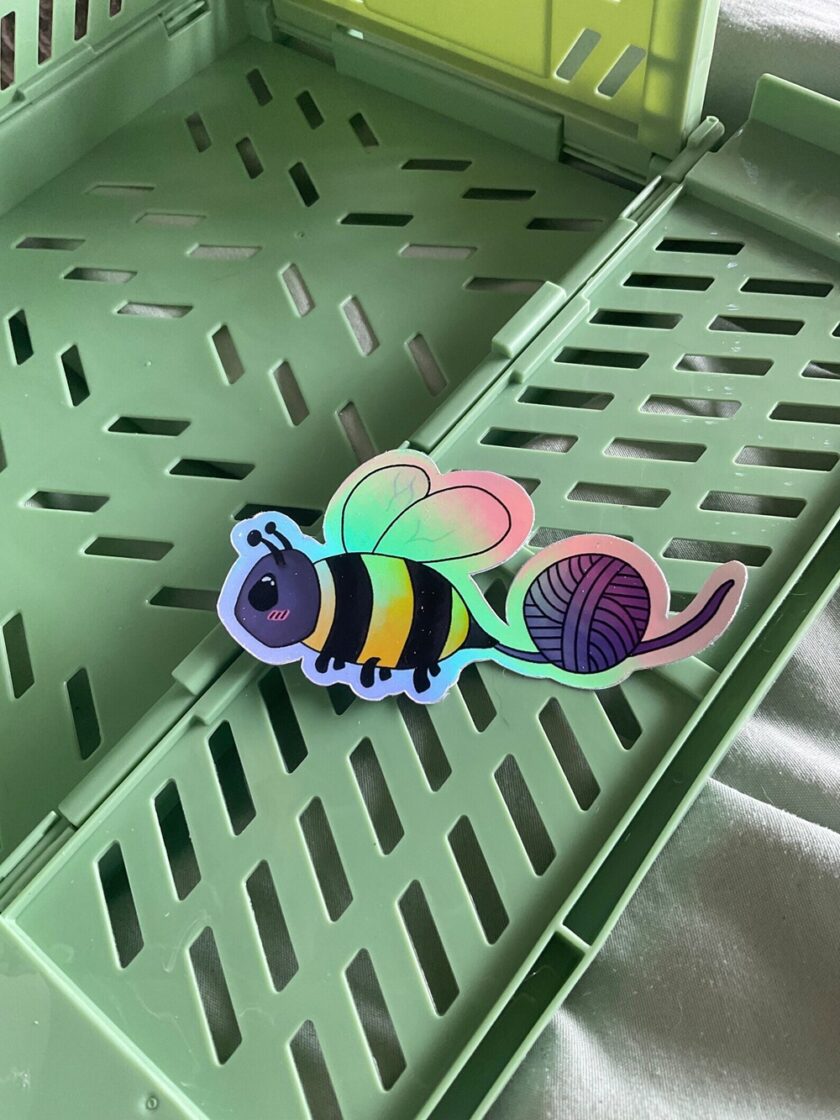 Bee with yarn trail from Harpers Crochet