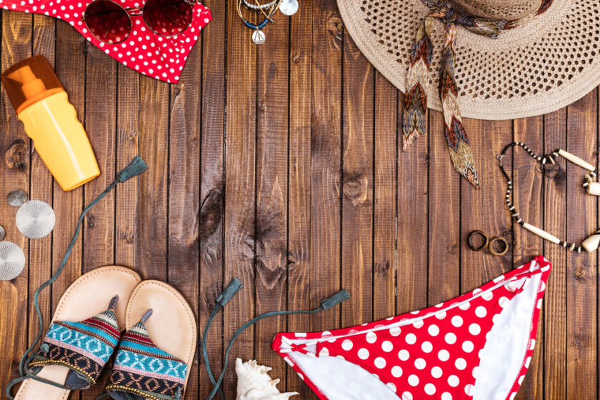 Bikini and holiday items