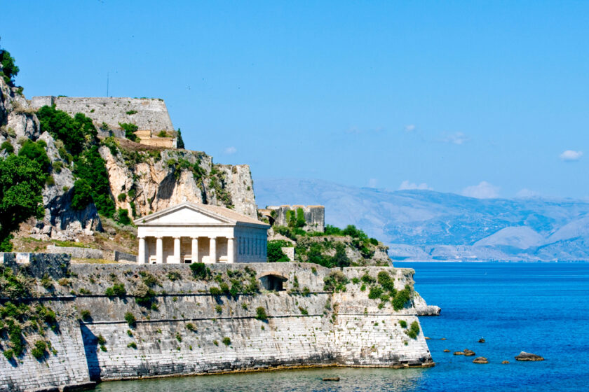 Greek Temple on Coast of Corfu