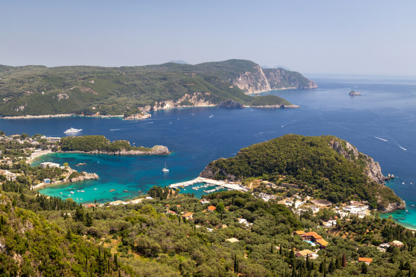 View of the coast of Palaiokastritsa Bay, Corfu, Greece — Photo