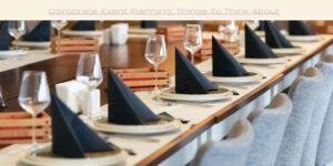 table laid out for an event