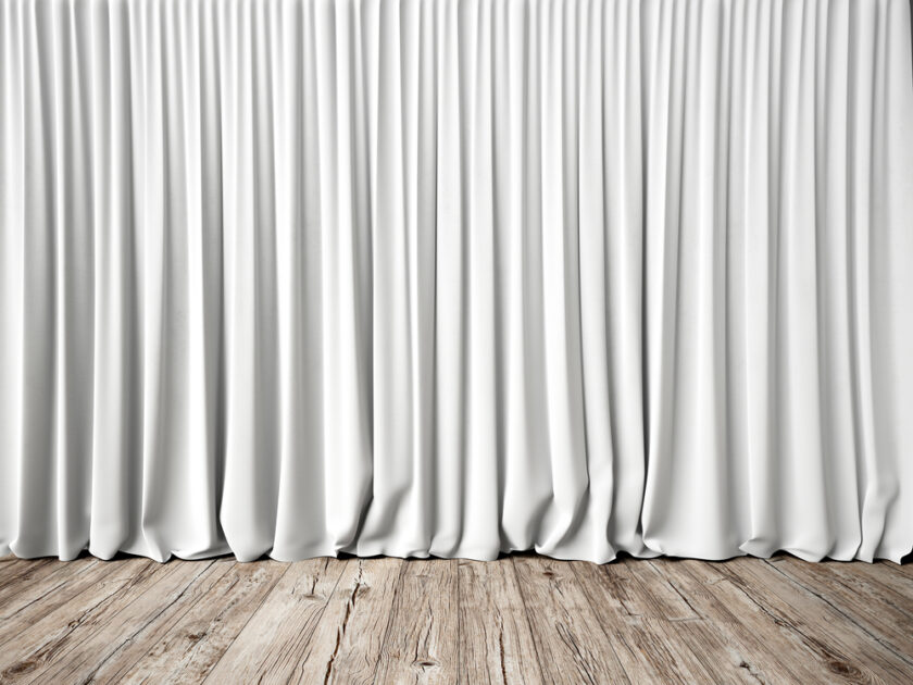 presentation background with soft curtains of velvet