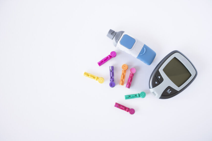 Glucose Monintor and Needle Caps - image licensed via deposit photos