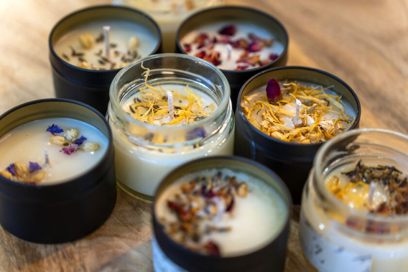 Aromatic candle workshop. Set of aromatic candles