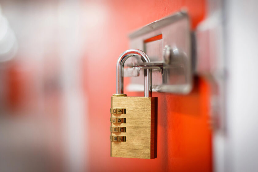 Padlock a self storage unit