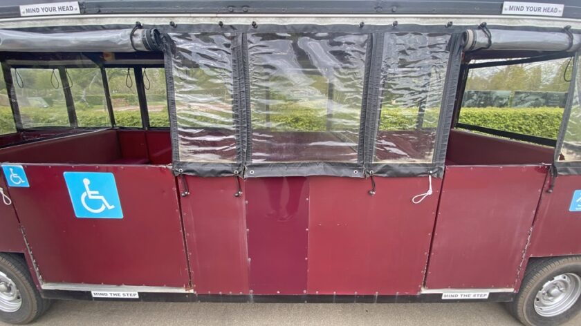 Land Train at the NMA - National Memorial Arboretum Rain window down