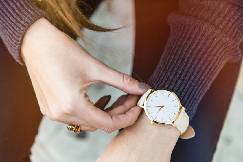 Man looking at his watch