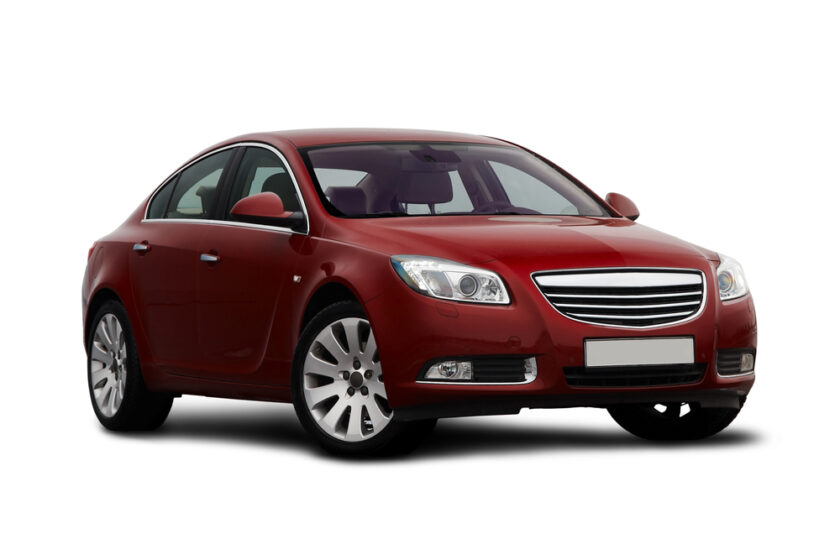 Red family car