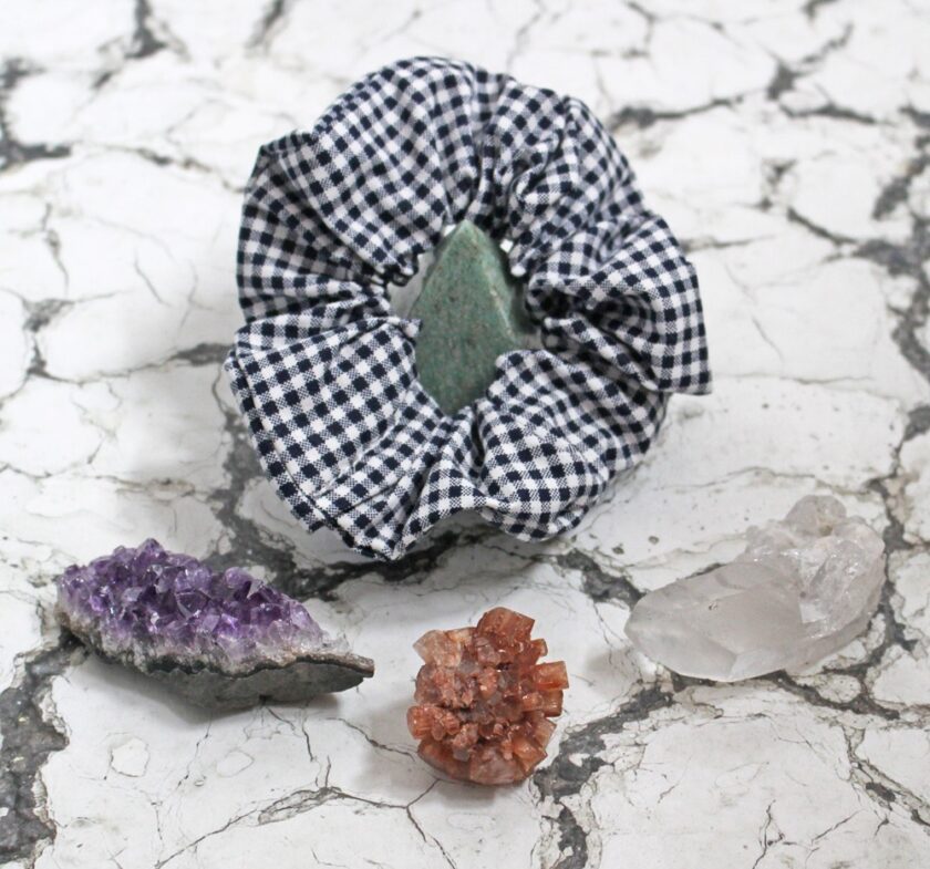 The Scrunchie Shed Black Gingham Scrunchie