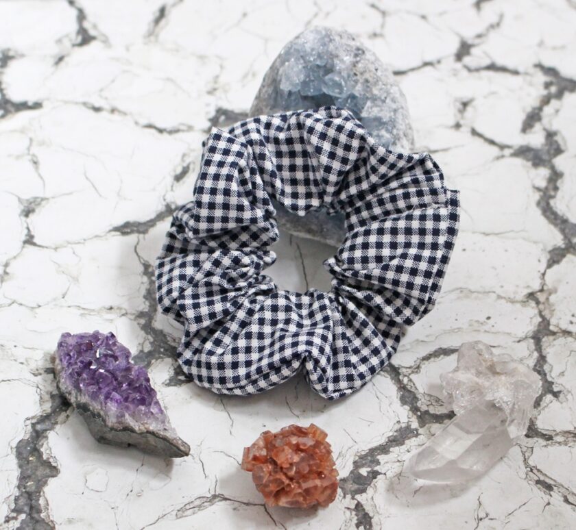 The Scrunchie Shed Black Gingham Scrunchie