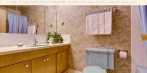 How To Use Removable Wallpaper To Give Your Bathroom A Whole New Look image licenced via canva and copyright via Getty Images and irina88w