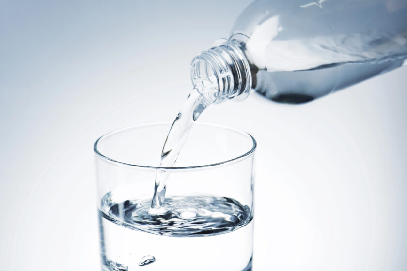 water being poured into a glass